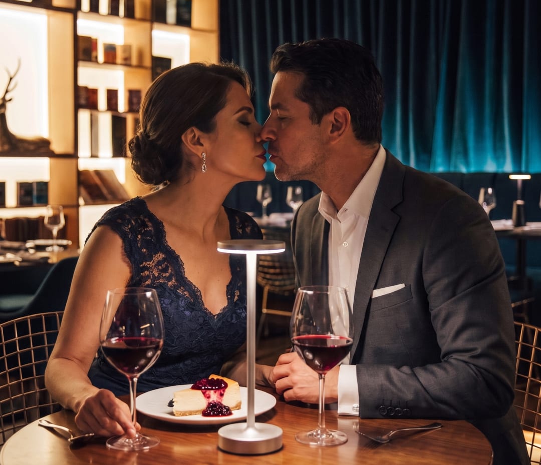 Una pareja brinda en New York Bistro